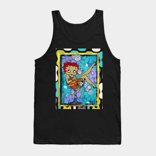 Retro Betty Boop Cocktail Tank Top by artbyomega